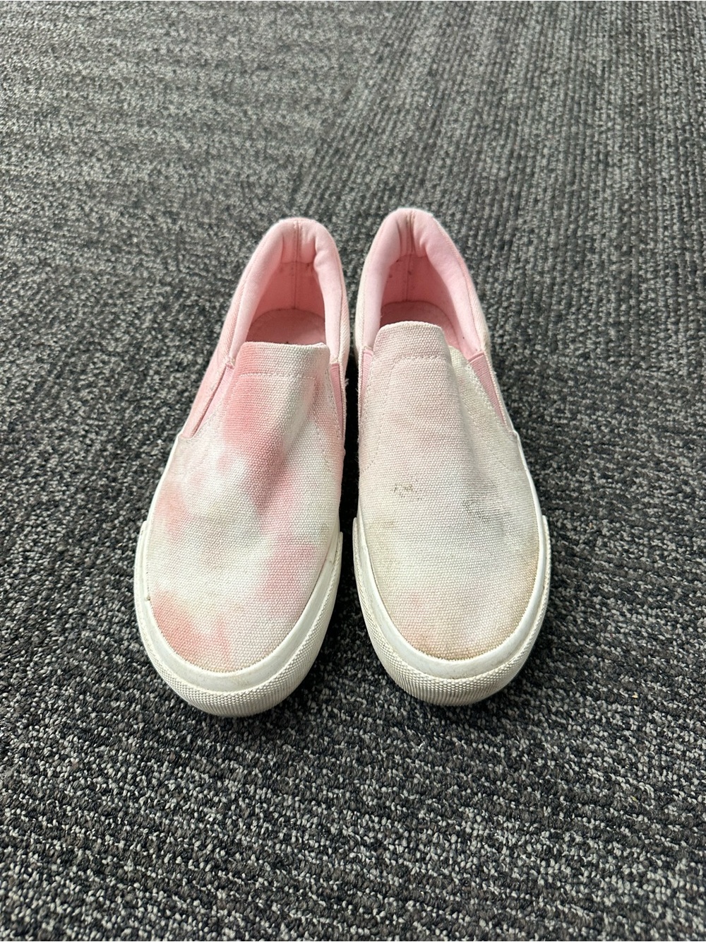 Jenn Ardor Women's Tie-Dye Slip On Low Top Canvas Sneakers Pink/White Sz 6.5